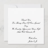 CARTE DE REMERCIEMENTS FÊTE DES MARIÉES LIMONCELLO (Dos)