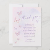 Carte De Remerciements Fête des mariées papillon (Devant)