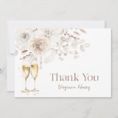 Carte De Remerciements Fête des mariées perles (Devant)