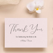 Carte de remerciements Fête des mariées rose