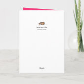 Carte De Remerciements Fête des mariées rose vif tendance (Dos)