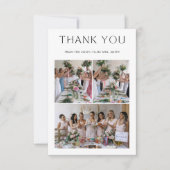 Carte De Remerciements Fête des mariées simple 4 Mariage photo (Devant)