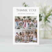 Carte De Remerciements Fête des mariées simple 4 Mariage photo (Debout devant)