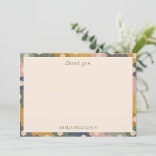 Carte De Remerciements Fête des mariées Vintage Earthy Boho personnalisée