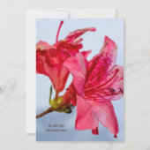 Carte De Remerciements Fête des mères Élégante Fleur d'azalée rose (Dos)