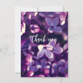 Carte De Remerciements Fête des mères, Mariage, Grossesse, Fleur Lilac, (Devant)