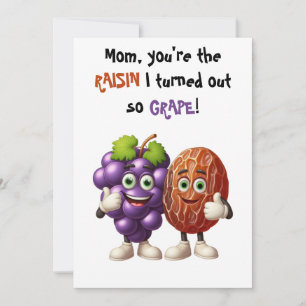 Carte De Remerciements Fête des Mères Tu es le raisin que j'ai tourné