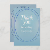 carte de remerciements fête des pères (Devant / Derrière)