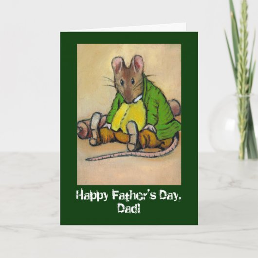 Carte De Remerciements Fête des pères DUR DE TRAVAIL (Devant)