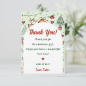 Carte De Remerciements Fête des rennes de Noël (Debout devant)