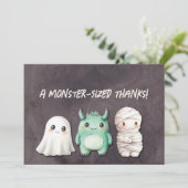 Carte De Remerciements Fête d'Halloween adorable (Debout devant)