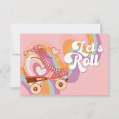 Carte De Remerciements Fête du roller retro (Dos)