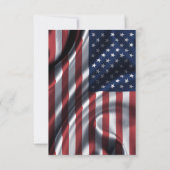 Carte De Remerciements Fête du Travail avec falg américain (Dos)