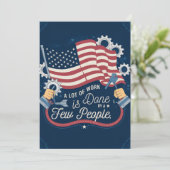 Carte De Remerciements Fête du Travail : Beaucoup de travail fait par que (Debout devant)