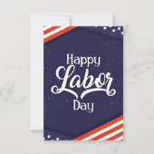 Carte De Remerciements fête du travail joyeuse avec drapeau américain (Devant)