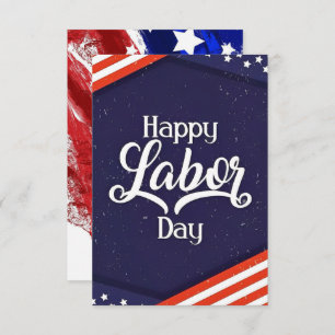 Carte De Remerciements fête du travail joyeuse avec drapeau américain