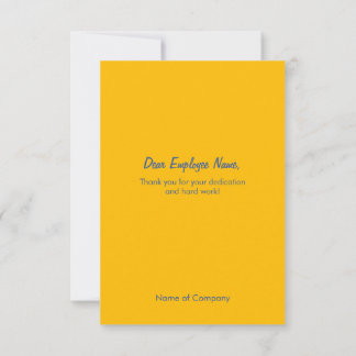 Carte De Remerciements Fête du travail Personnel de l'employé Appréciatio