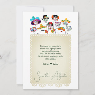 Carte De Remerciements Fête Marges et Matrimoniales : Réception Mexicaine