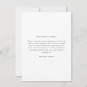 Carte De Remerciements Fête Moderne d'une Photo (Dos)