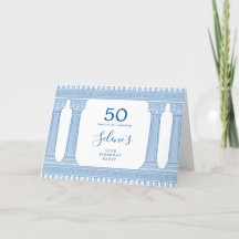 Fête pour un 50e anniversaire avec temple grec de