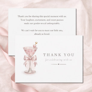 Carte De Remerciements Fête Prénatale Thème Martini Chic à Tini Un Martin