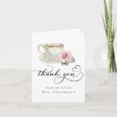 Carte De Remerciements Fête Prénuptiale Tea Party – Future Mrs (Devant)