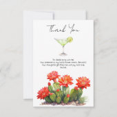 Carte De Remerciements Fête Thème Cactus Martini Baby Shower de la Mariée (Devant)