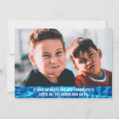 Carte De Remerciements Fête Tropicale d'anniversaire Piscine Été (Dos)