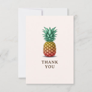Carte De Remerciements Fête tropicale rétro ananas