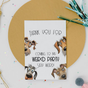Carte De Remerciements Fête Unique et Drôle pour Chiens