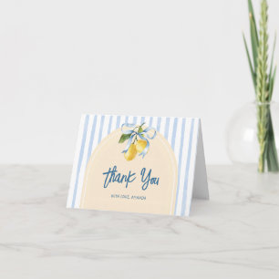 Carte De Remerciements Fêter un petit ange Citron Agrume Baby Shower