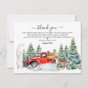 Carte De Remerciements Fêtes de Noël Remerciements à nos entreprises cl