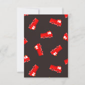 Carte De Remerciements Feu camion Anniversaire (Dos)