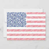 Carte De Remerciements Feu d'artifice rouge blanc et bleu du 14 juillet p (Dos)