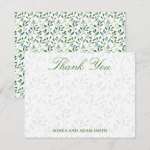 Carte De Remerciements Feuillage botanique d'eucalyptus