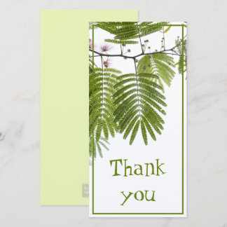 Carte De Remerciements Feuillage d'arbre à soie persan exotique