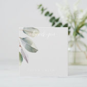 Carte De Remerciements Feuillage de eucalyptus (Debout devant)