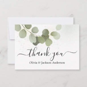 Carte De Remerciements Feuillage de verdure Eucalyptus