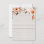 Carte De Remerciements Feuillage Floral Automnal Rustique Géométrique Pho (Dos)