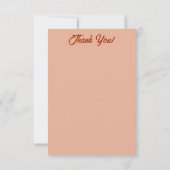 Carte De Remerciements Feuillage marron orange superposition Ajoutez votr (Dos)