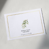 Carte De Remerciements Feuille d'aquarelle simple : célébration de la vie