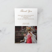 Carte De Remerciements Feuille de châtaignes d'automne (Intérieur)