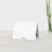 Carte De Remerciements Feuille de défilement blanc violet & Étoile de Dav (Dos)