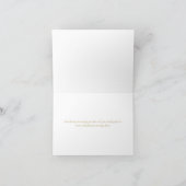 Carte De Remerciements Feuille d'or simple élégant moderne script (Intérieur)