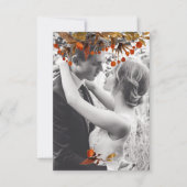 Carte De Remerciements Feuille orange marron superposition Ajoutez votre  (Devant)