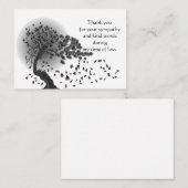 Carte de remerciements Feuille tombé (Devant / Derrière)