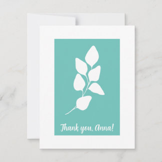 Carte De Remerciements Feuilles abstraites personnalisables