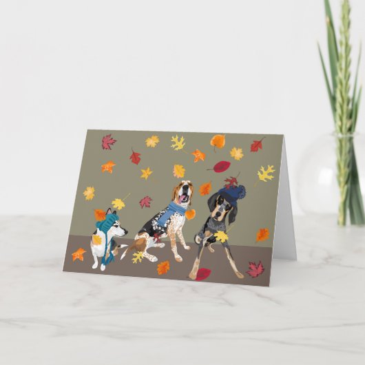 Carte De Remerciements Feuilles automnales (Devant)