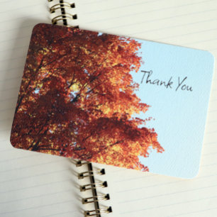 Carte De Remerciements Feuilles de l'érable d'automne