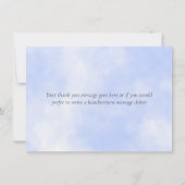 Carte De Remerciements Feuilles élégantes de verdure Aquarelle bleue Merc (Dos)